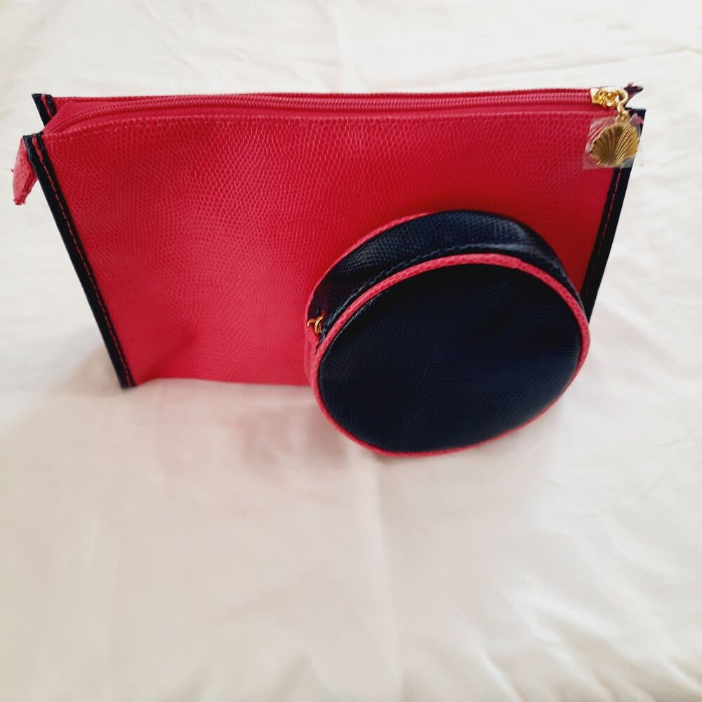 Estee Lauder Pink Blue Makeup/Cosmetics Travel Set
